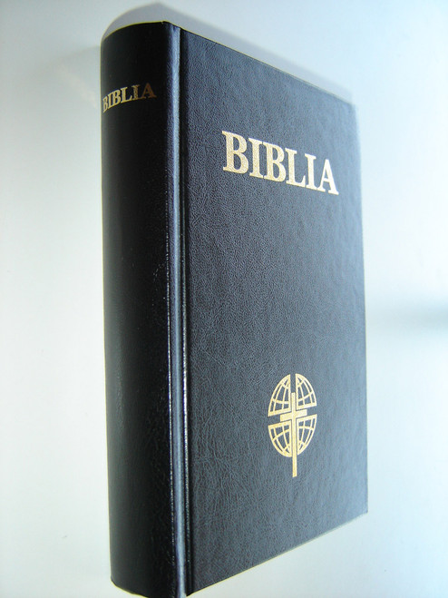 Romanian Bible Black / Cross with Globe / Biblia Sau Sfinta Scriptura a Vechiului Si Noului Testament / Hardcover