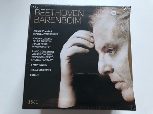 Beethoven: Barenboim: Piano Sonatas, Diabelli Variations, Violin Sonatas, Cello Sonatas, Piano Trios, Piano Quintet, Piano Concertos, Violin Concerto, Triple Concerto, Choral Fantasy / Warner Classics 35x Audio CD 2016, Box Set / 0190295922580