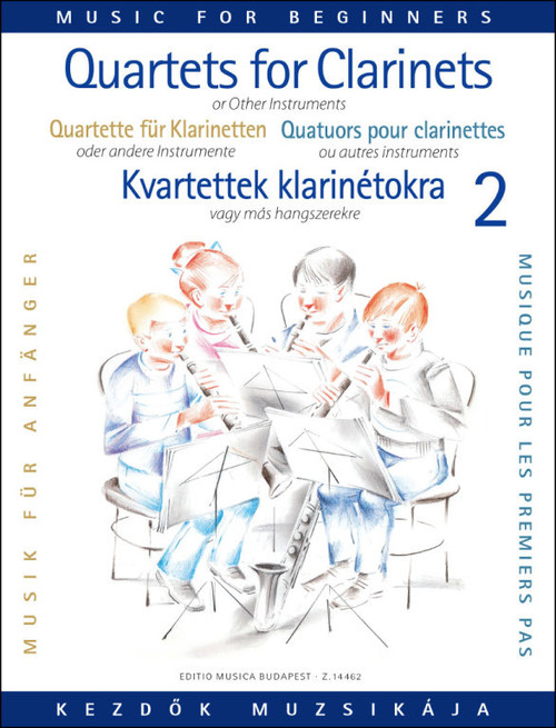 Quartets for Clarinets or Other Instruments 2 score and parts / Transcribed and edited by Perényi Éva, Perényi Péter, Fricsovszky Ottó / Editio Musica Budapest Zeneműkiadó / 2005 / Kvartettek klarinétokra vagy más hangszerekre 2 partitúra és szólamok / Átírta és közreadja Perényi Éva, Perényi Péter, Fricsovszky Ottó 