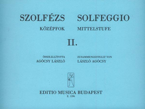 Agócsy László: SOLFEGGIO 2 / Editio Musica Budapest Zeneműkiadó / 1953 / Agócsy László: Szolfézs középfok 2