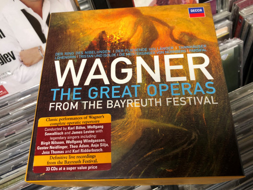 Wagner - The Great Operas From The Bayreuth Festival / Der Ring; Des Nibelungen; Der Fliegende Holländer; Tannhäuser; Lohengrin; Tristan Und Isolde; Die Meistersinger Von Nürnberg; Parsifal / Decca 33x Audio CD, Box Set 2008 / 478 0279