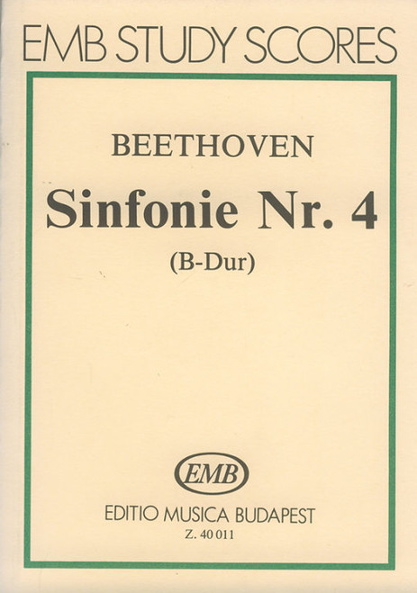 Beethoven, Ludwig van: Symphony No. 4 in B-flat major / pocket score Op. 60 / Edited by Darvas Gábor / Editio Musica Budapest Zeneműkiadó / 1981 / Beethoven, Ludwig van: IV. szimfónia (B-dúr) / kispartitúra Op. 60 / Szerkesztette Darvas Gábor 