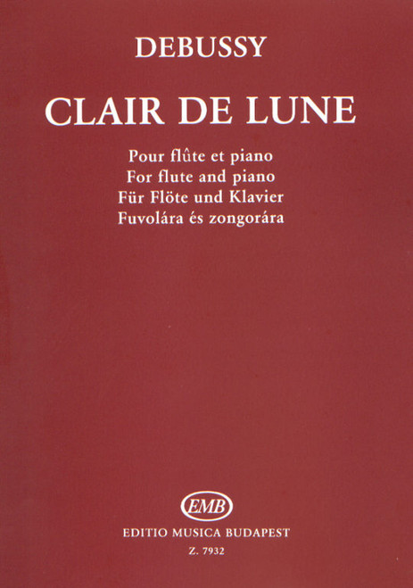 Debussy, Claude: Clair de lune / Transcribed by Nagy Olivér / Editio Musica Budapest Zeneműkiadó / 1976 / Átírta Nagy Olivér 
