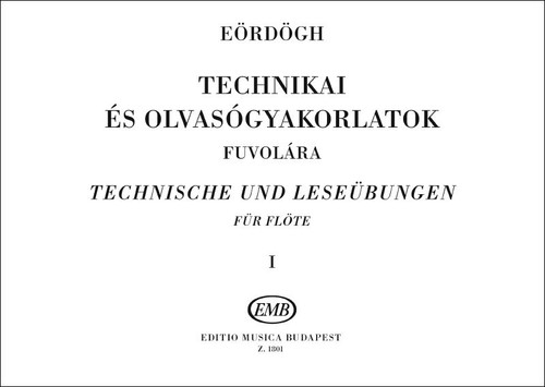 Eördögh János: Technical and Reading Exercises 1 / Editio Musica Budapest Zeneműkiadó / 1954 / Eördögh János: Technikai és olvasógyakorlatok 1