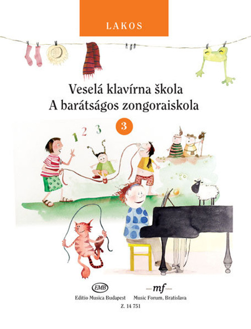 Lakos Ágnes: Veselá klavírna skola 3 (Slovak-Hungarian edition) / Composer-contributor: Orbán György / Translated by Samarjay Mária / Illustrated by Diederich, Christina / Editio Musica Budapest Zeneműkiadó / 2013 / Zeneszerző-munkatárs: Orbán György / Fordította Samarjay Mária / Illusztrálta Diederich, Christina