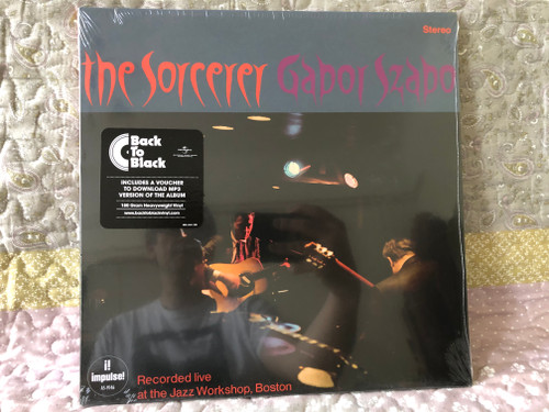 Gabor Szabo – The Sorcerer / Recorded live at the Jazz Workshop, Boston / Back To Black / Includes A Voucher To Download Mp3 Version Of The Album / 180 Gram Heavyweight Vinyl / Impulse! LP 2015 Stereo / 06007 53630440