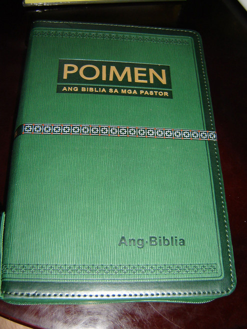 Cebuano Pastor's Bible / Study Bible for Pastors in Cebuano Language, Leather Bound, Zipper