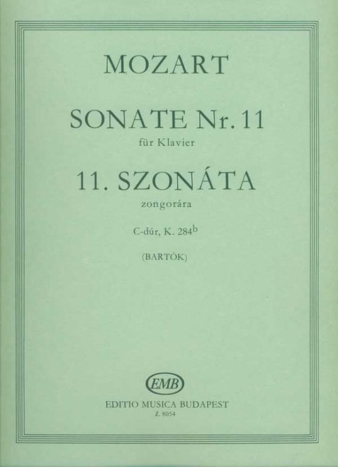 Mozart, Wolfgang Amadeus: Sonata No. 11 C major, K 284b / Edited by Bartók Béla / Editio Musica Budapest Zeneműkiadó / 1976 / Szerkesztette Bartók Béla