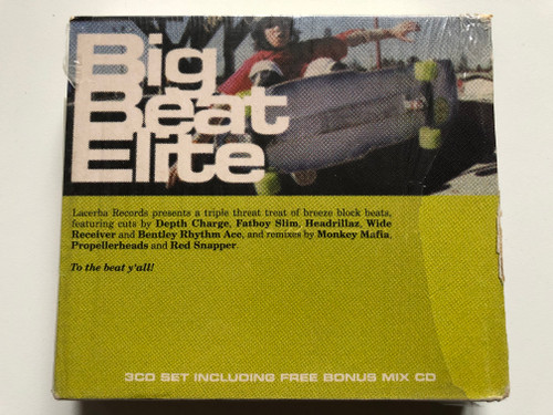 Big Beat Elite / Lacerba Records presents a triple threat treat of breeze block beats, featuring cuts by Depth Charge, Fatboy Slim, Headrillaz, Wide Receiver and Bentley Rhythm Ace / Lacerba 3x Audio CD / CERBAD 3