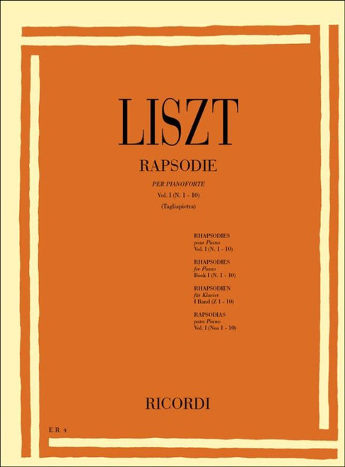 Liszt Ferenc: 19 Hungarian Rhapsodies, 1 Spanish Rhapsody. V / Nos. 1-10 / Ricordi / 1984 