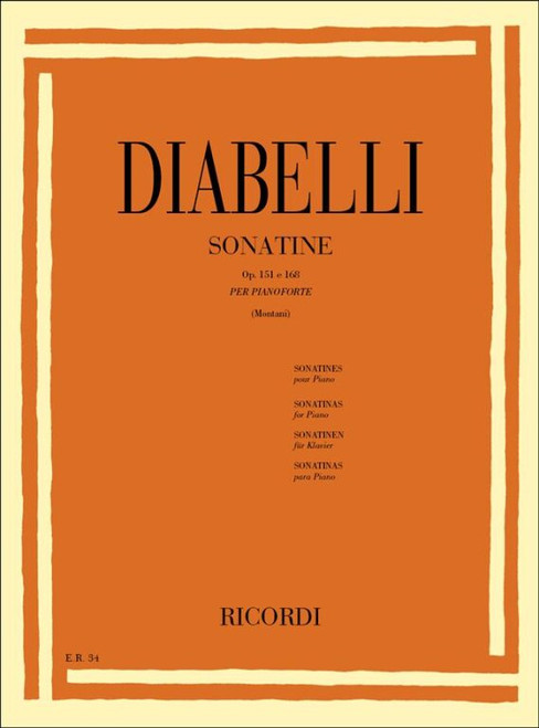 Diabelli, Anton: 11 SONATINE, PER PIANOFORTE - OP. 151 E 168 / REVISIONE DI PIETRO MONTANI