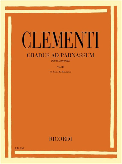 Clementi, Muzio: GRADUS AD PARNASSUM. VOL. III / REVISIONE DI SIGISMONDO CESI E ERNESTO MARCIANO / Ricordi / 1977 
