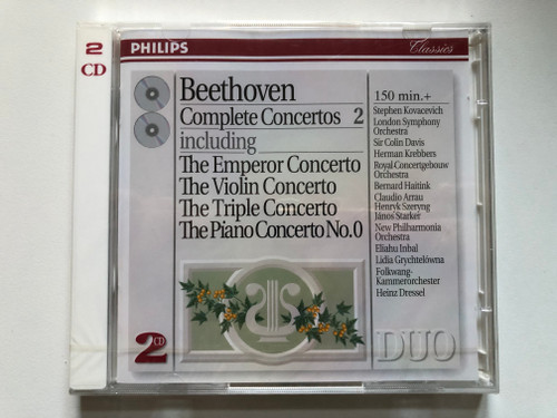 Beethoven – Complete Concertos 2 - Including: The Emperor Concerto, The Violin Concerto, The Triple Concerto, The Piano Concerto No. 0 / 150 min. + / Philips Digital Classics 2x Audio CD 1994 / 442 580-2