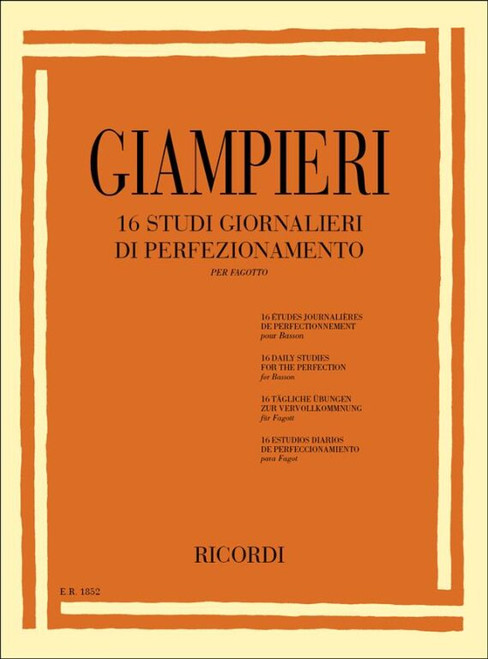 Giampieri, Alamiro: 16 STUDI GIORNALIERI DI PERFEZIONAMENTO PER FG. / Ricordi / 1984 