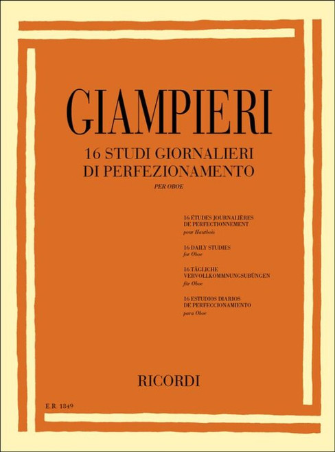 Giampieri, Alamiro: 16 STUDI GIORNALIERI DI PERFEZIONAMENTO PER OBOE / Ricordi