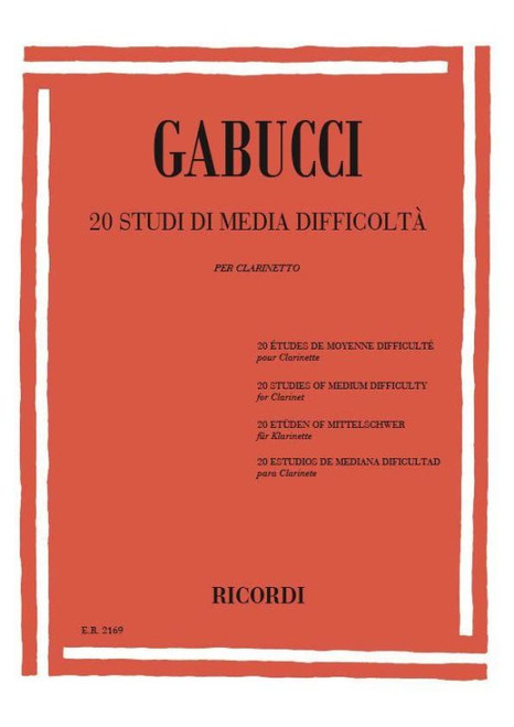 Gabucci, Agostino: Studi di media difficoltá / per clarinetto / Ricordi