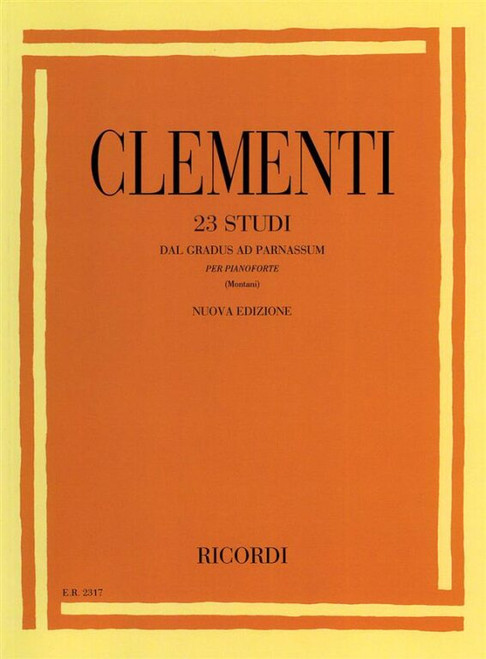 Clementi, Muzio: 23 STUDI DAL 'GRADUS AD PARNASSUM', PER PIANOFORTE / REVISIONE DI PIETRO MONTANI / Ricordi / 1951 