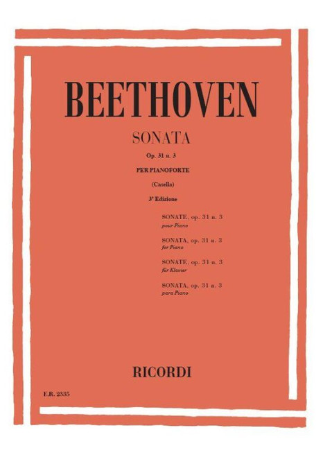 Beethoven, Ludwig van: 32 SON. PER PF.: N.18 IN LA BEM. OP.31 N.3 / Ricordi / 1979
