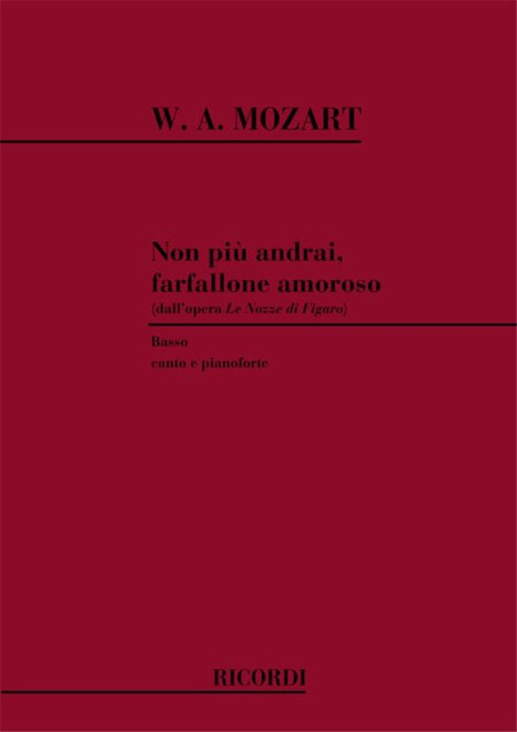 Mozart, Wolfgang Amadeus: NON PIU' ANDRAI FARFALLONE AMOROSO / Ricordi / 1984