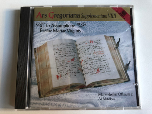 Ars Gregoriana - Supplementum VIIII - In Assumptione Beatae Mariae Virginis / Mariendonker Offizium , Ad Matutinas / Motette Audio CD 1994 Stereo / CD 50391