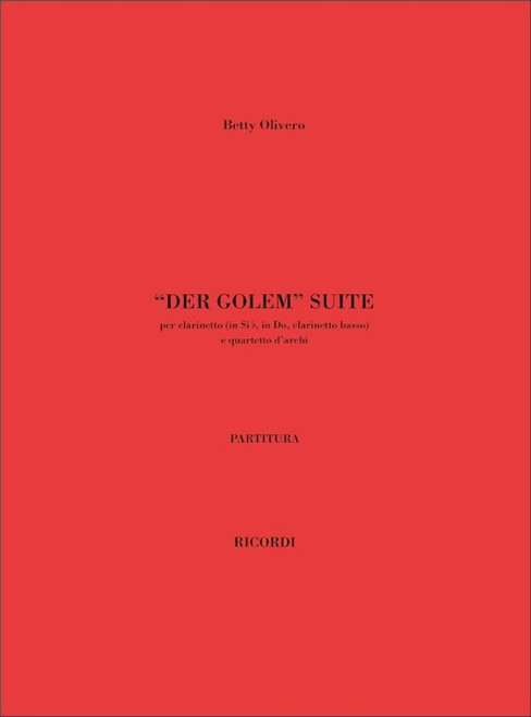 Olivero, Betty: Der Golem 'Suite' / Partitura / Ricordi / 2003