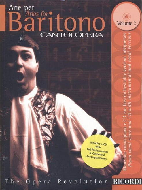 CANTOLOPERA: ARIE PER BARITONO, Vol. 2 / Includes CD with instrumental & vocal versions / Sheet music and CD / Ricordi