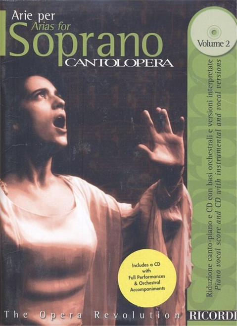 CANTOLOPERA: ARIE PER SOPRANO, Vol. 2 / Includes CD with instrumental & vocal versions / Sheet music and CD / Ricordi