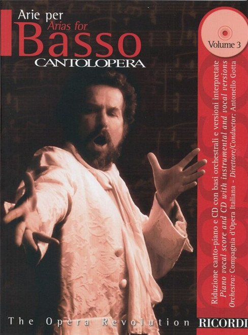 CANTOLOPERA: ARIE PER BASSO, Vol. 3. / Includes CD with instrumental & vocal versions / Sheet music and CD / Ricordi