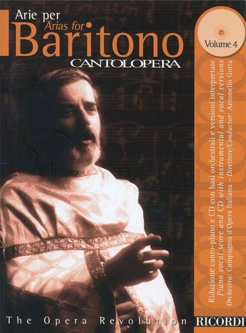 CANTOLOPERA: ARIE PER BARITONO, Vol. 4. / Includes CD with instrumental & vocal versions / Sheet music and CD / Ricordi