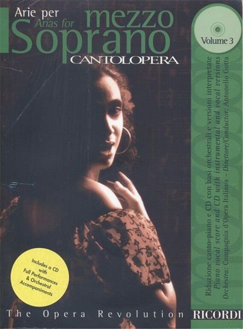 CANTOLOPERA: ARIE PER MEZZOSOPRANO, Vol. 3. / Includes CD with instrumental & vocal versions / Sheet music and CD / Ricordi