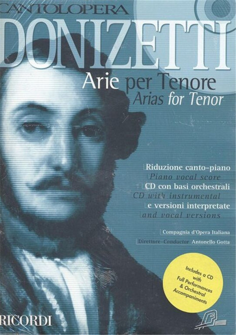Donizetti, Gaetano: CANTOLOPERA: ARIE PER TENORE / Includes CD with instrumental & vocal versions / Sheet music and CD / Ricordi