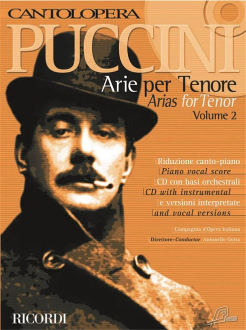 Puccini, Giacomo: Cantolopera: Puccini Arie Per Tenore 2 / Piano Vocal Score and CD with instrumental and vocal versions / Sheet music and CD / Ricordi / 2007