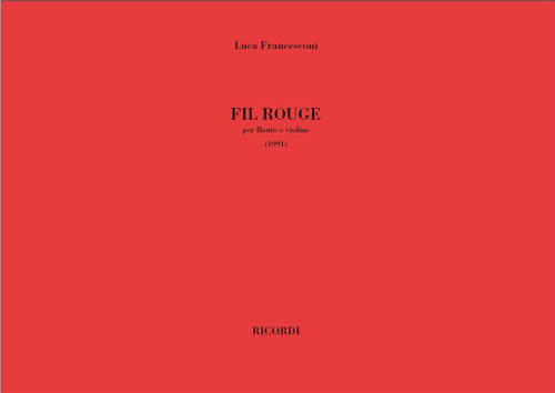 Fancesconi, Luca: Fil Rouge / score and parts / Ricordi
