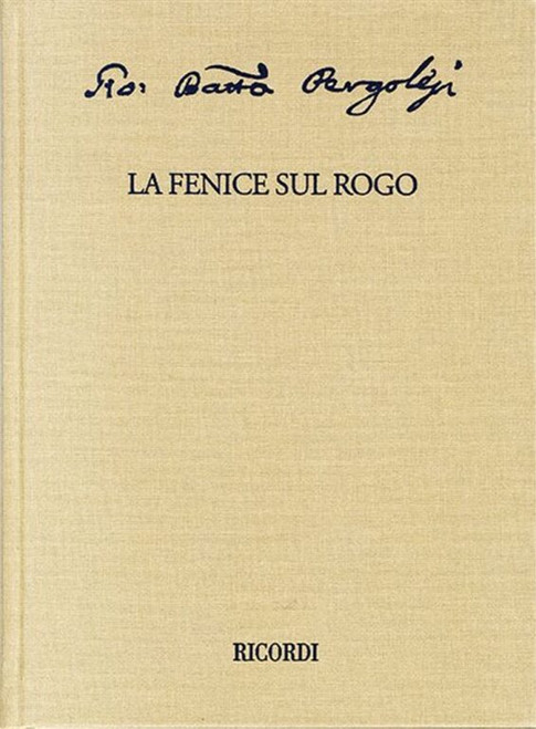 Pergolesi, Giovanni Battista: La Fenice sul Rogo / Ovvero La Morte Di San Giuseppe / Ricordi / 1989