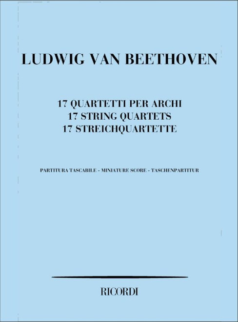 Beethoven, Ludwig van: QUARTETTI PER ARCHI (17) / Ricordi / 1984
