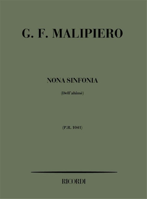 Malipiero, Gian Francesco: SINF.: N.9 'DELL'AHIME' / Ricordi / 1984