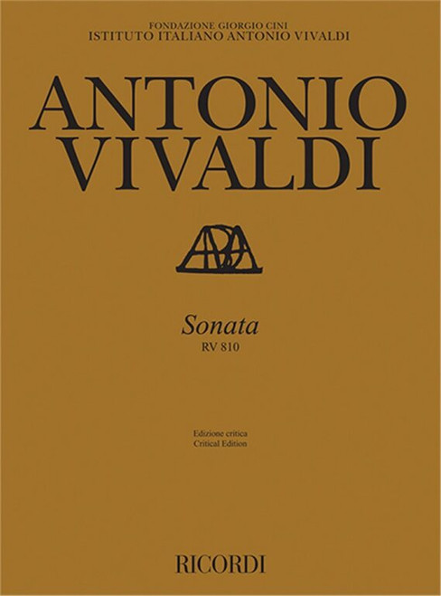 Vivaldi, Antonio: Sonata per Violino e BC in D RV 810 / Critical edition by Frederico Maria Sardelli SC / Ricordi / 2011