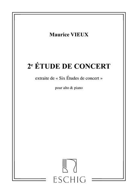 Vieux, Maurice: Étude no. 2 en si mineur pour alto & piano / (extrait no. 2 'Six Études de concert') / Max-Eschig / 20th Century