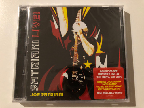 Joe Satriani – Satriani Live! / Double-CD Set, Recorded Live At The Grove, May 2006 / Includes Live Favorites ''Satch Boogie'', ''Flying In A Blue Dream'' And ''Super Colossal'' / Also Available On DVD / Epic 2x Audio CD 2006 / 88697017252