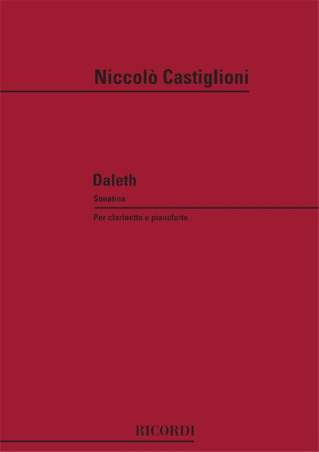 Castiglioni, Niccolo: DALETH (SONATINA PER CL. E PF.) / Ricordi Americana / 1980