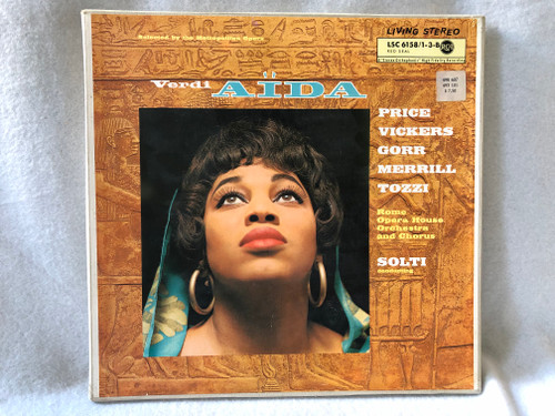 Verdi, Price, Vickers, Gorr, Merrill, Tozzi, Rome Opera House Orchestra And Chorus, Solti – Aïda  RCA Victor Red Seal 1962 LP VINYL LM-6158