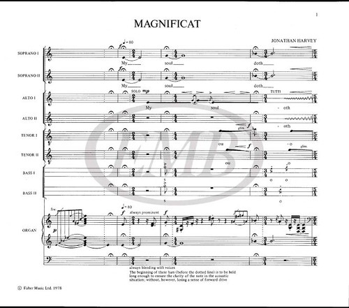 Harvey, Jonathan: Magnificat & Nunc Dimittis SSAATTBB acc. / Faber Music