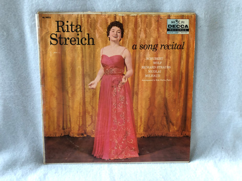 Schubert, Wolf, Richard Strauss, Nicolai, Milhaud - Rita Streich Accompanied By Erik Werba – A Song Recital / Decca / LP VINYL DL 9972