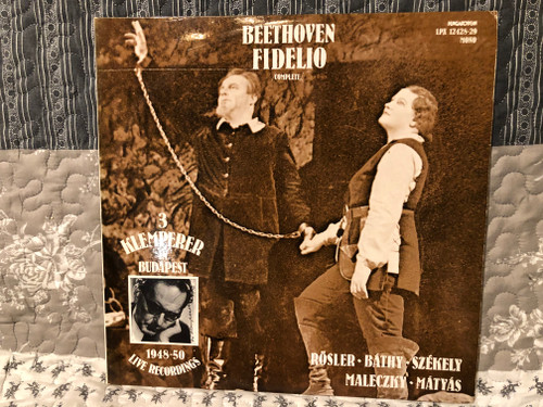 Beethoven, Klemperer, Rösler, Báthy, Székely, Maleczky, Mátyás – Fidelio / Hungaroton / 1982 LP VINYL LPX 12428-29