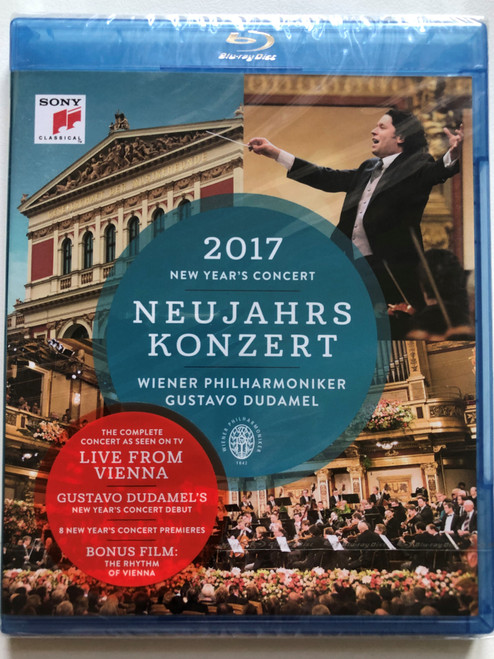 2017 New Year's Concert = Neujahrskonzert / Wiener Philharmoniker, Gustavo Dudamel / The Complete Concert As Seen On TV, Live From Vienna / Gustavo Dudamel's New Year's Concert Debut. / Sony Classical Blu-ray Disc 2017 / 88985376179 