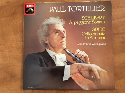Paul Tortelier - Schubert: 'Arpeggione' Sonat, Grieg: Cello Sonata In A Minor - with Robert Weisz (piano) / His Master's Voice LP Stereo / HQS 1398