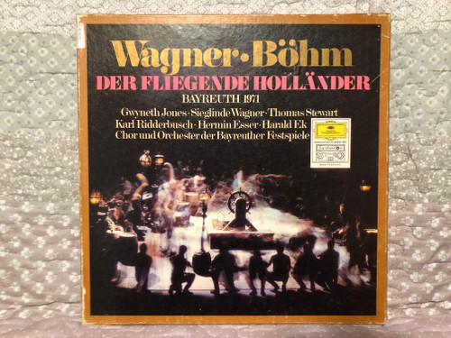 Wagner-Böhm: Der Fliegende Holländer - Bayreuth 1971 / Gwyneth Jones, Sieglinde Wagner, Thomas-Stewart, Karl Ridderbusch, Hermin Esser, Harald Ek, Chor und Orchester der Bayereuther Festspiele / Балкантон 3x LP, Stereo, Box Set / ВОА 11413/15