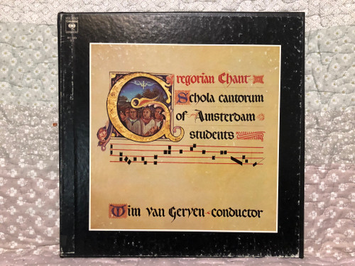 Gregorian Chant - Schola Cantorum Of Amsterdam Students / Wim Van Gerven - conductor / Columbia Masterworks 3x LP, Box Set / M3X 32329