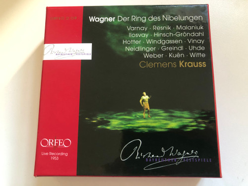 Wagner: Der Ring Des Nibelungen - Clemens Krauss / Varnay, Resnik, Malaniuk, Ilosvay, Hinsch-Gribdahl,, Hotter, Windgassen, Vinay, Neidlinger, Greindl, Uhde, Weber, Kuen, Witte / Orfeo D'Or 13x Audio CD, Mono, Box Set 2010 / C 809 113 R