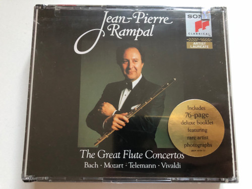 Jean-Pierre Rampal – The Great Flute Concertos: Bach, Mozart, Telemann, Vivaldi / Artist Laureate / Sony Classical 2x Audio CD 1992 / SM2K 48184